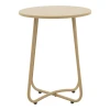 Τραπέζι Bramwell pakoworld μέταλλο μπεζ Φ40x50εκ