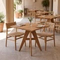 Cadrada table pakoworld teak wood in natural shade 70x70x76cm