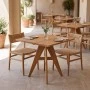 Cadrada table pakoworld teak wood in natural shade 70x70x76cm