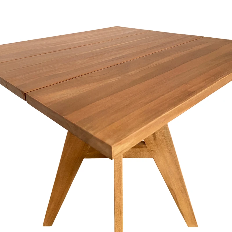Cadrada table pakoworld teak wood in natural shade 70x70x76cm
