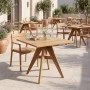Cadrada table pakoworld teak wood in natural shade 80x80x76cm