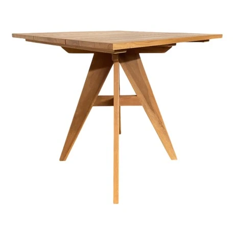 Cadrada table pakoworld teak wood in natural shade 80x80x76cm