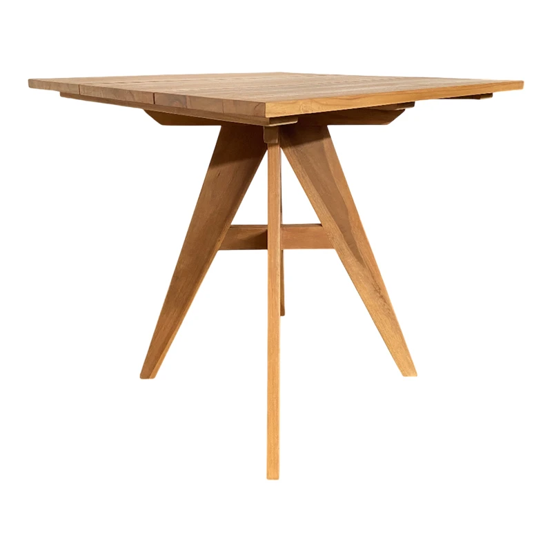 Cadrada table pakoworld teak wood in natural shade 80x80x76cm