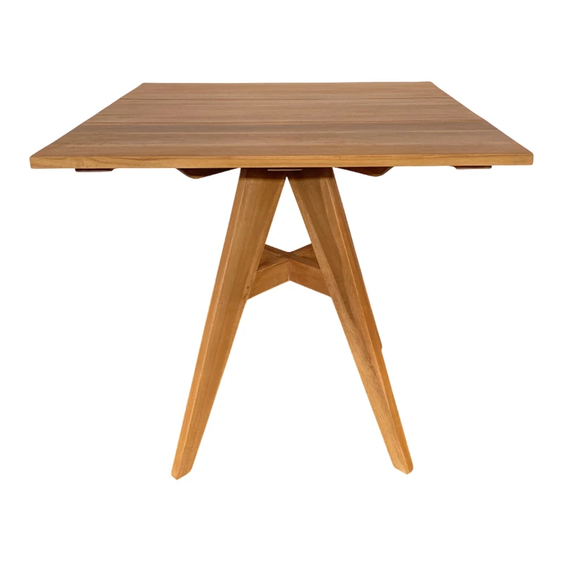 Cadrada table pakoworld teak wood in natural shade 80x80x76cm