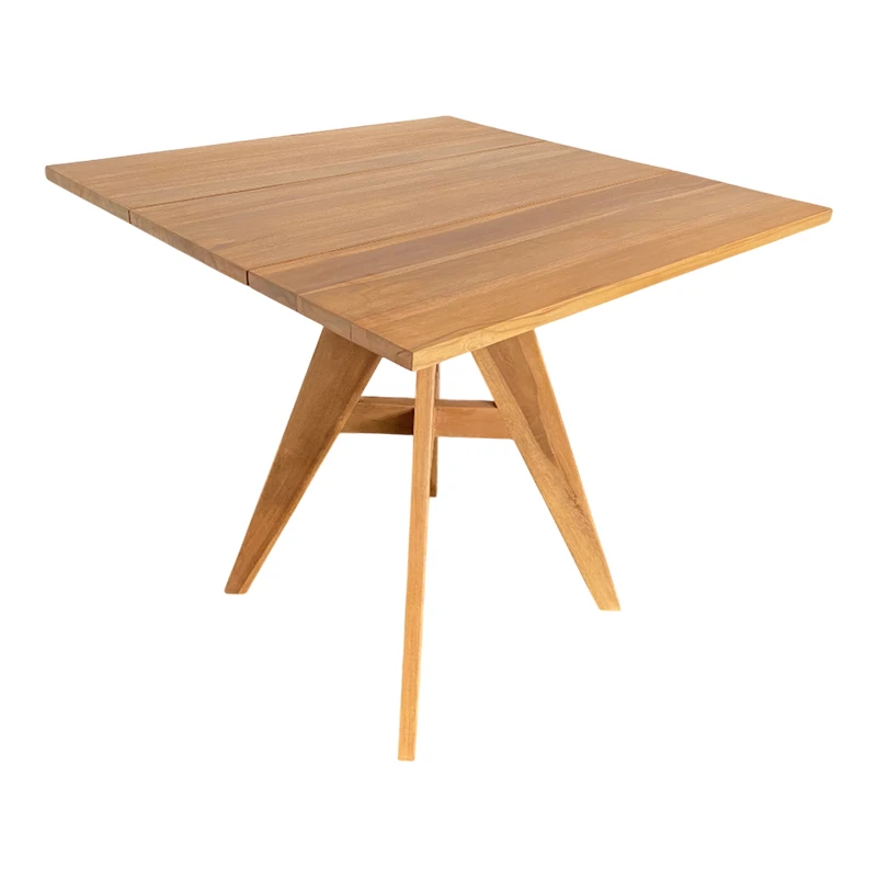 Cadrada table pakoworld teak wood in natural shade 80x80x76cm