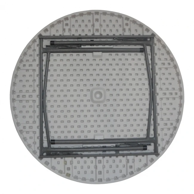 Τραπέζι catering Comfort pakoworld πτυσσόμενο στρόγγυλο σε λευκή απόχρωση Φ120x74εκ