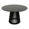 Τραπέζι Domonic pakoworld mdf σε μαύρη απόχρωση Φ120x75εκ