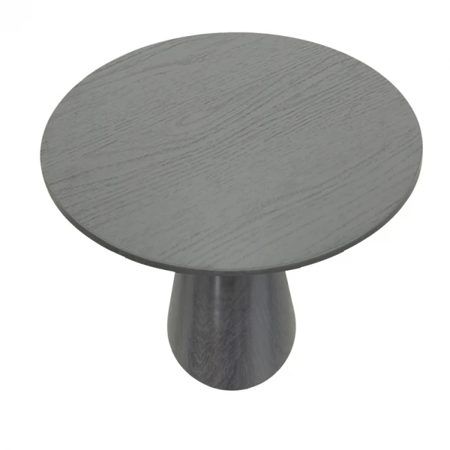 Tραπέζι Donda pakoworld mdf μαύρο Φ100x76εκ