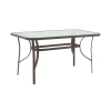 Valor pakoworld table metal brown-glass 120x70x70cm