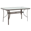 Valor pakoworld table metal brown-glass 140x80x70cm