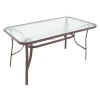 Valor pakoworld table metal brown-glass 140x80x70cm