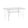 Table Valor pakoworld metal white-glass 120x70x70cm