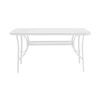 Table Valor pakoworld metal white-glass 120x70x70cm