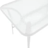 Table Valor pakoworld metal white-glass 120x70x70cm