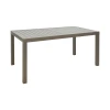 Extendable table Lafla pakoworld aluminum in champagne shade 160-240x90x75cm
