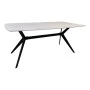 Table Ezali pakoworld sintered stone white matte marble look with black metal leg 180x90x75cm