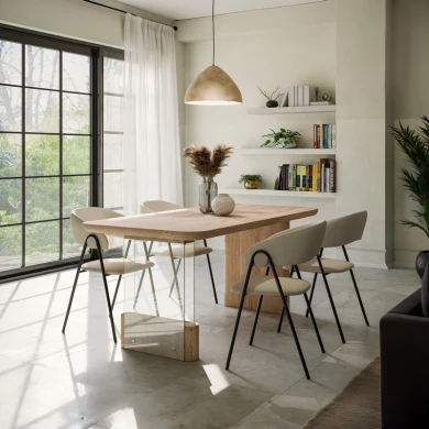 Dining table Faghan pakoworld brown mdf 180x90x76cm