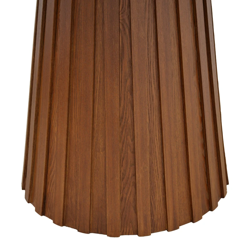 Τραπέζι Franzel pakoworld sintered stone σε όψη μαρμάρου-mdf σε φυσική απόχρωση Φ120x75εκ