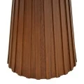 Τραπέζι Franzel pakoworld sintered stone σε όψη τραβερτίνας-mdf καρυδί Φ120x75εκ