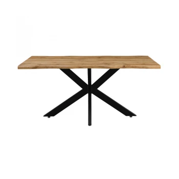 Tραπέζι Gilman pakoworld MDF sonoma-μαύρο 150x90x75εκ