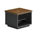Office table professional Oscar pakoworld melamine in walnut-charcoal shade 60x60x42cm