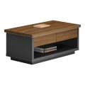 Oscar pakoworld professional office table in walnut-anthracite shade 120x60x42cm