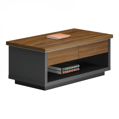Oscar pakoworld professional office table in walnut-anthracite shade 120x60x42cm