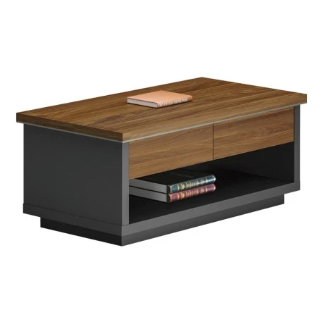 Oscar pakoworld professional office table in walnut-anthracite shade 120x60x42cm