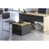 Coffee table Lotus pakoworld in oak - dark grey 60x60x45cm