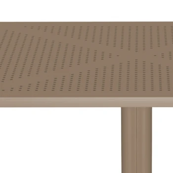 Τραπέζι Groovy pakoworld διατρητο pp cappuccino 80x80x74εκ
