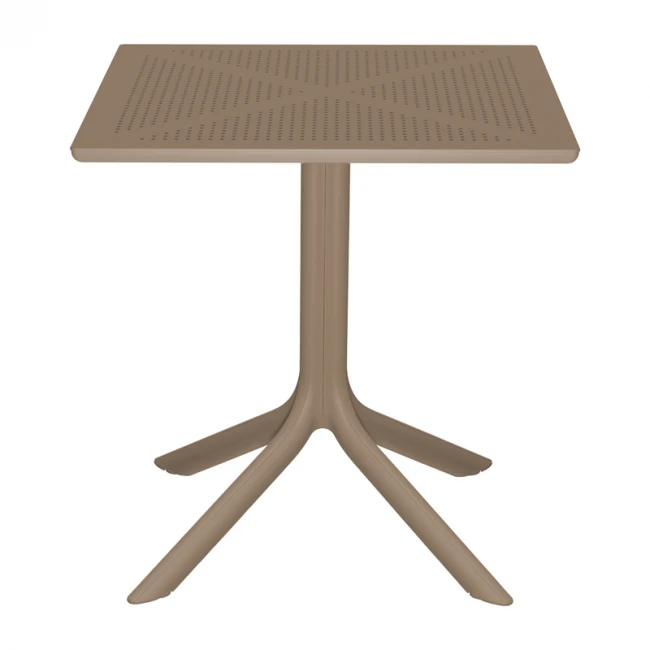 Τραπέζι Groovy pakoworld pp διατρητο cappuccino 60x60x76εκ