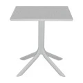 Τραπέζι Groovy pakoworld pp διατρητο λευκό 60x60x76εκ