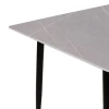 Τραπέζι Gustas pakoworld γκρι μαρμάρου sintered stone-μαύρο μέταλλο 160x80x75εκ