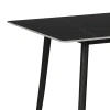 Dining table Gustas pakoworld black marble sintered stone-black metal  leg 160x90x75cm