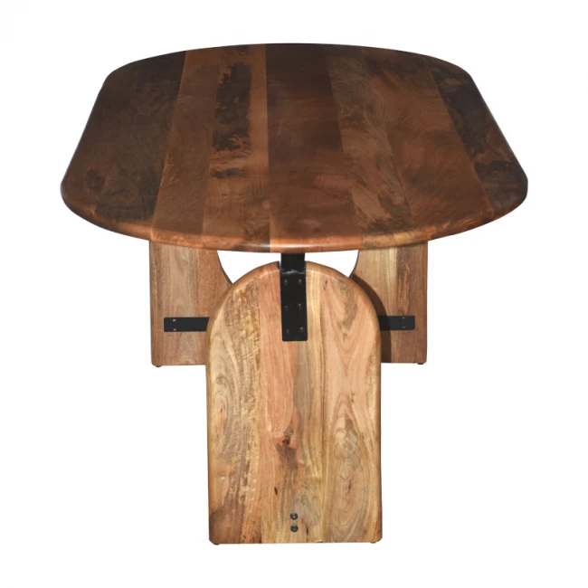 Τραπέζι Jenkou pakoworld μάνγκο ξύλο σε φυσική απόχρωση 180x90x76εκ