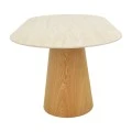 Dining table Karlino pakoworld sintered stone in travertine look-mdf natural color 180x90x76cm