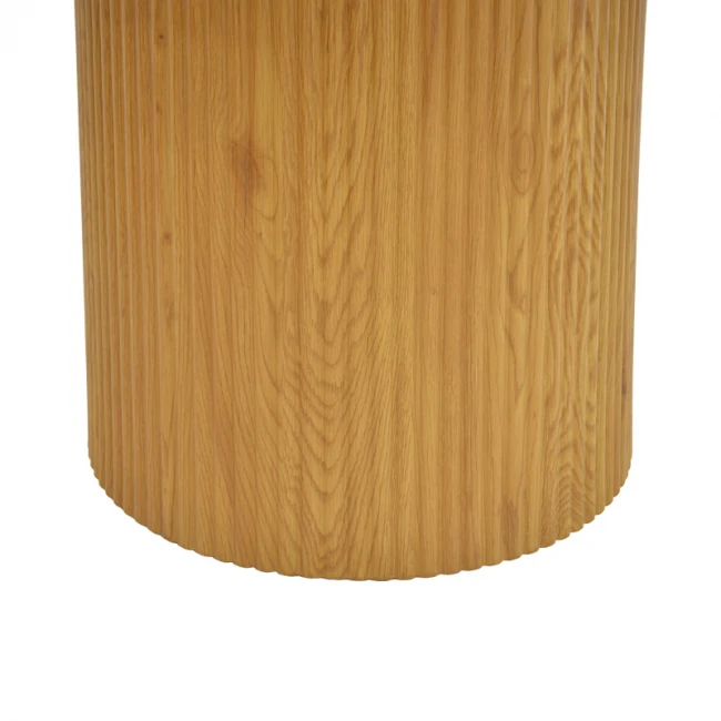 Τραπέζι Karulo pakoworld mdf σε sonoma απόχρωση Φ120x76εκ