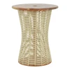 Table Lemelo pakoworld metal-sal wood-jute in ecru shade Φ61x76cm