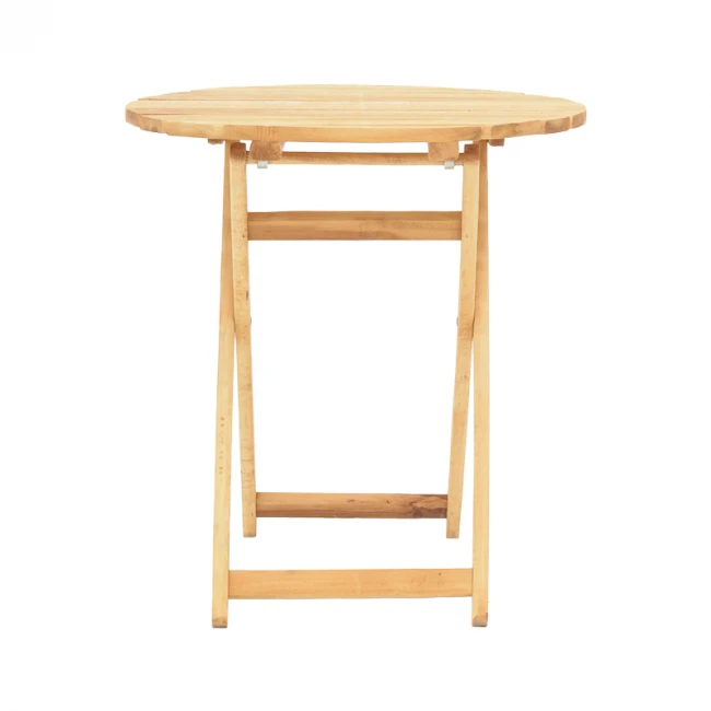 Table Letna pakoworld solid beech wood  in natural color D60x74.5cm