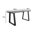 Miles pakoworld dining table solid acacia wood walnut 140x80x76cm