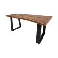 Miles pakoworld dining table solid acacia wood walnut 160x80x76cm