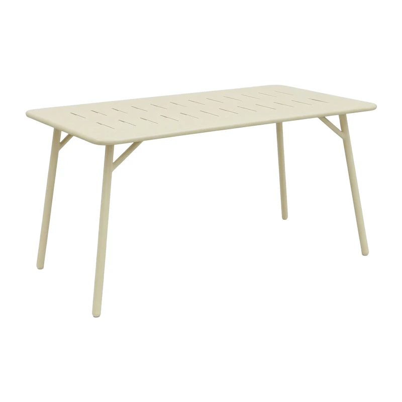 Table Moraja pakoworld cream metal 140x80x70cm