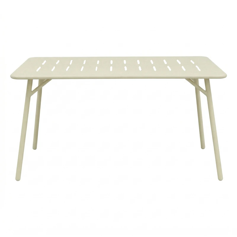 Table Moraja pakoworld cream metal 140x80x70cm