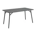 Table Moraja pakoworld black metal 140x80x70cm