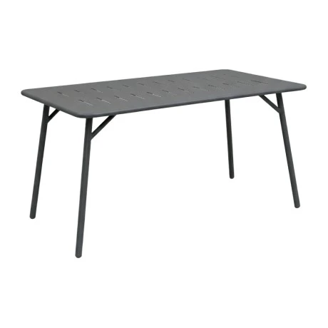 Table Moraja pakoworld black metal 140x80x70cm
