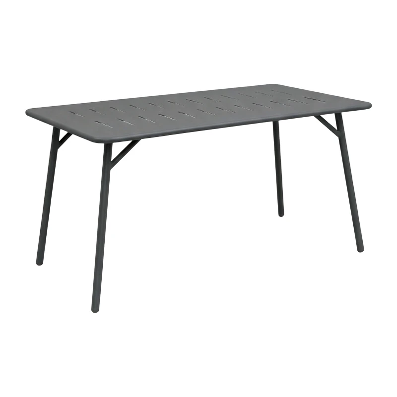 Table Moraja pakoworld black metal 140x80x70cm
