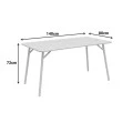 Table Moraja pakoworld black metal 140x80x70cm