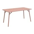 Table Moraja pakoworld terracotta metal 140x80x70cm