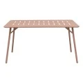 Table Moraja pakoworld terracotta metal 140x80x70cm