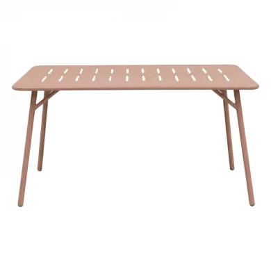 Τραπέζι Moraja pakoworld terracotta μέταλλο 140x80x72εκ